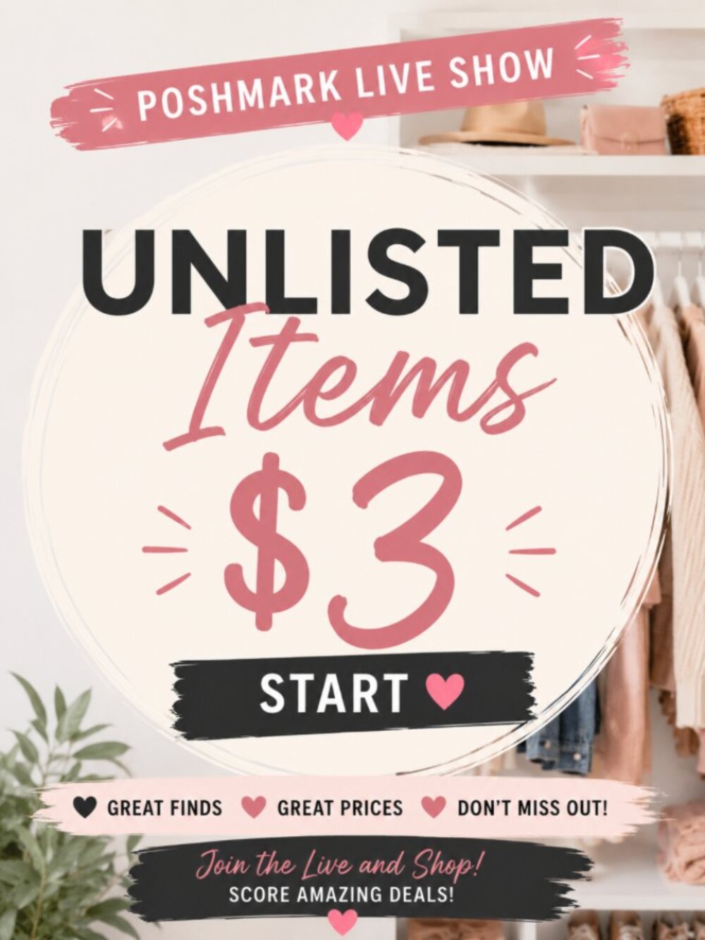 Unlisted Live Items $3